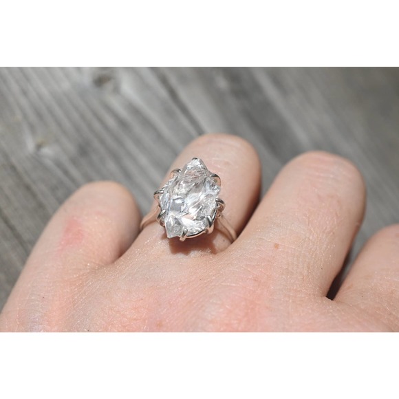 Natural Diamond Ring, Raw Diamond Ring, Uncut Diamond Ring, Engagement R… - Picture 4 of 5